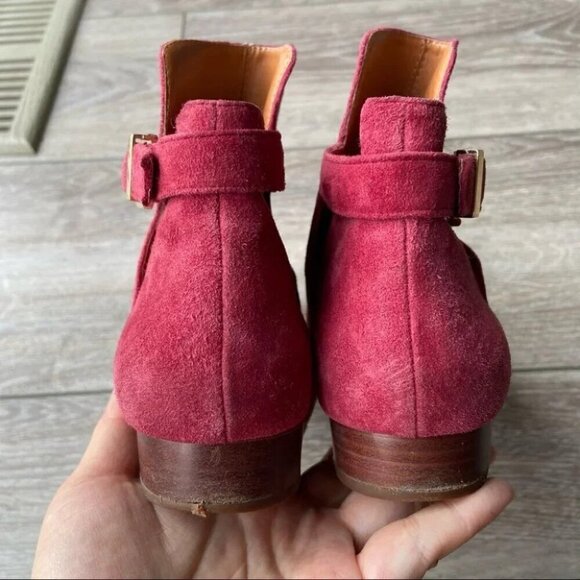 & Other Stories Rust Suede Leather Buckle Bootie - Picture 6 of 13